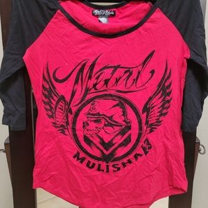 3/4 sleeve Metal Mulisha Tee